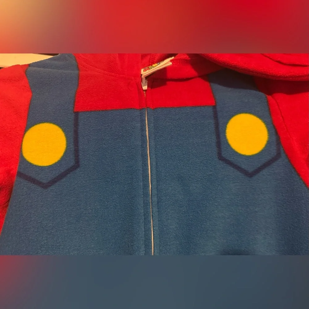Super Mario Fleece Hooded Pajamas/Costume 4/5T